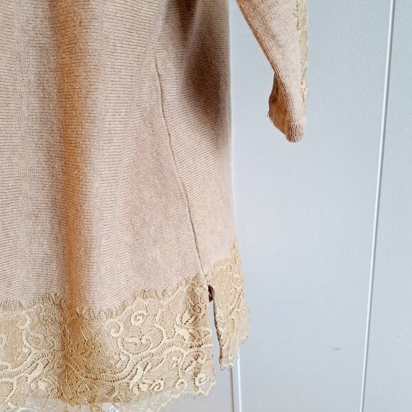 Chico's 3/4 Sleeve Lace Sweater - Picture 7 of 9